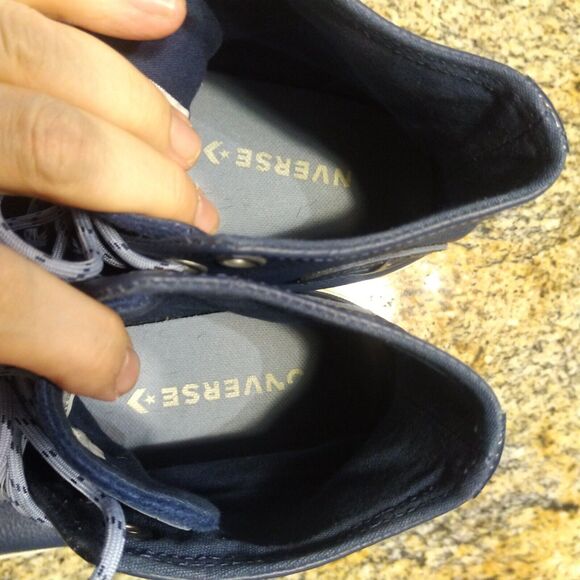 Converse CTAS High Top Leather Shoes Navy/Indigo Sz M10/W12 163338C - Picture 11 of 12